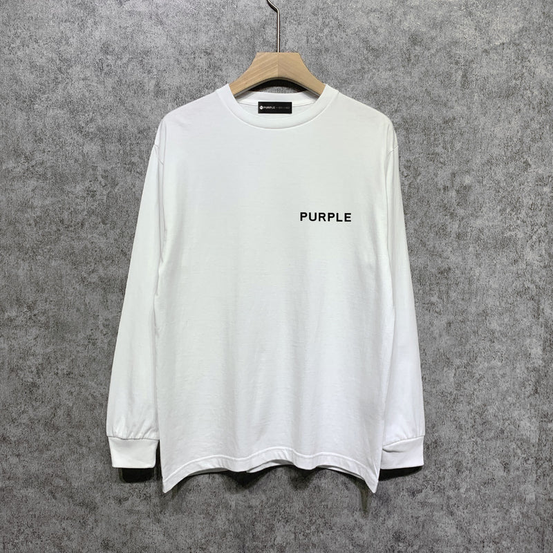 Purple Brand Long Sleeve T-Shirt Fashion Loose Long Sleeve Top