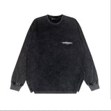 Purple Brand Distressed Long Sleeve Shirt Fashion Distressed Loose Long-sleeved Top