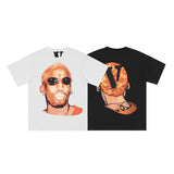 Vlone T Shirts Dennis Rodman Printed Street Fashion Short Sleeve T-shirt