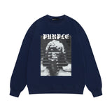 Purple Brand Sweatshirt Loose Crew Neck Sweater
