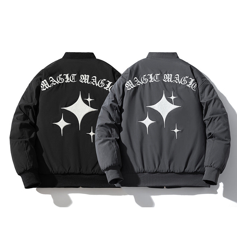 Mens Vintage Jackets vintage jacket baseball jersey cotton jacket couple hooded