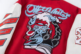 Off White Jacket Spring and Autumn OW Cartoon Scorpion Pattern Baseball Jacket Jacket