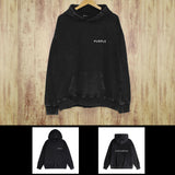 Purple Brand Distressed Hoodie Fashion Old Loose Hooded Sweater