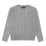 Ralph Lauren Knitted sweaters cotton thread ruff pony embroidery twist crew neck
