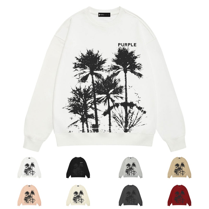 Purple Brand Sweatshirt Loose Crew Neck Sweater