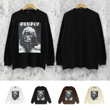 Purple Brand Long Sleeve T-Shirt Fashion Loose Long Sleeve Top