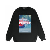 Purple Brand Long Sleeve T-Shirt Fashion Loose Long Sleeve Top