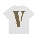 Vlone T Shirt Spring Summer Pattern Pullover Short Sleeve