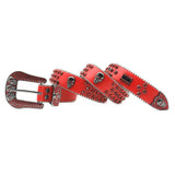 Hip-hop punk rhinestone belt skull rhinestone punk style