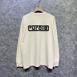 Purple Brand Long Sleeve T-Shirt Fashion Loose Long Sleeve Top