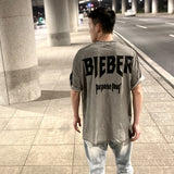Mens Vintage T-Shirts vintage Bieber Tour Purpose Tour Short Sleeves