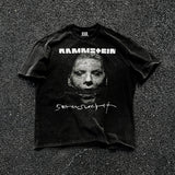 Men Vintage T-Shirts Vintage German Chariot Band Vintage Vintage Short Sleeve RAMMSTEIN