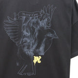 Palm Angels T-Shirts Pigeon Flow Lacquer Letter Foam Short Sleeve T-Shirt