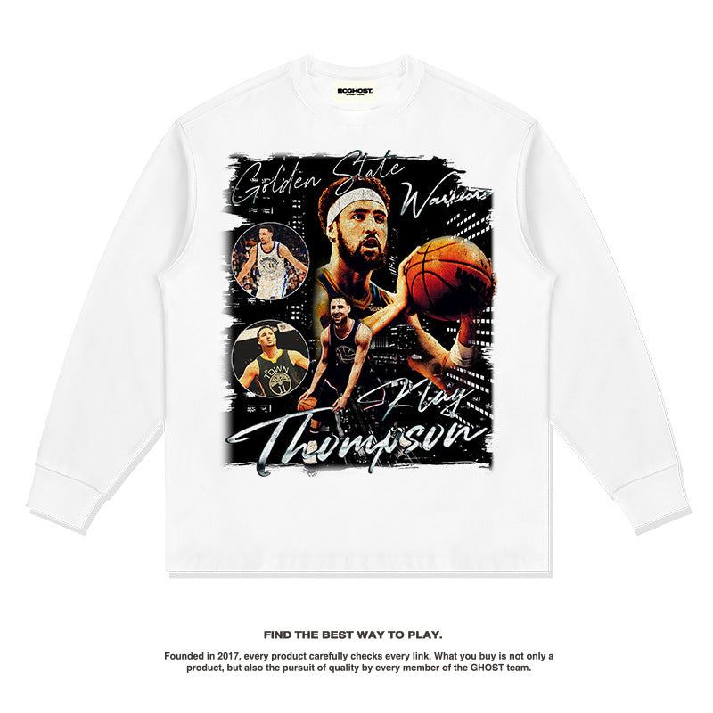Nba Long Sleeve Shirt Men's and Women's Cotton Long Sleeve T-shirt