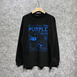 Purple Brand Long Sleeve T-Shirt Fashion Loose Long Sleeve Top