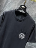 Chh Chrome Hearts T Shirts Rainbow gradual change Horseshoe Sanskrit Casual Short Sleeve T-Shirt
