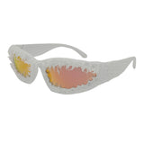 Trendy punk glasses dark style