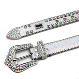 Hip-hop punk rhinestone belt diamond crown belt