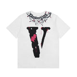 Vlone T Shirts Short-Sleeved Men's and Women's High Street Bottoming Shirt T-shirt