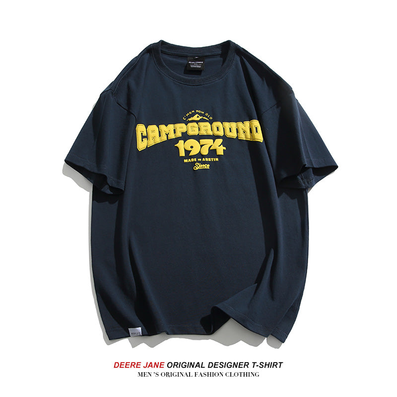 Men's T-Shirts Short-Sleeved T-shirt Men's Summer Pure Cotton Half-Sleeved Loose Casual