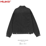 MIJKO Mens Jacket Distress Denim Jacket