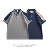 Men T-shirt Patchwork Short-Sleeved T-shirt Men's Summer Wide Leisure