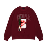 Purple Brand Sweatshirt Loose Crew Neck Sweater