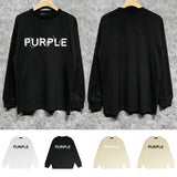Purple Brand Long Sleeve T-Shirt Fashion Loose Long Sleeve Top