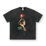 Vintage T-shirts Vintage Printed Short Sleeve T-Shirts High Street Washed Old