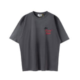 Mens Vintage T-Shirts vintage Washed Old Short Sleeves Loose Crew Neck