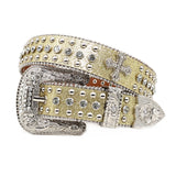 Hip-hop punk rhinestone belt punk style
