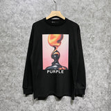 Purple Brand Long Sleeve T-Shirt Fashion Loose Long Sleeve Top