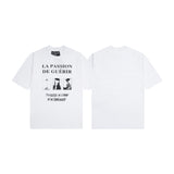 ERD T Shirts Cartoon Print Loose-Fitting Casual T-shirt Men
