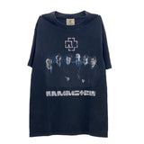 Men Vintage T-Shirts Vintage German Chariot Band RAMMSTEIN Short Sleeve Street Old Wash
