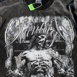 Mens Vintage T-Shirts SAINT MICHAEL CHO Nirvana Rebirth Old Short Sleeve Vintage Wash