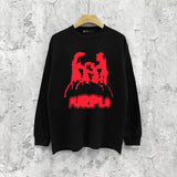 Purple Brand Long Sleeve T-Shirt Fashion Loose Long Sleeve Top