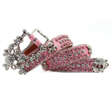 Hip-hop punk rhinestone belt rhinestone skull loose