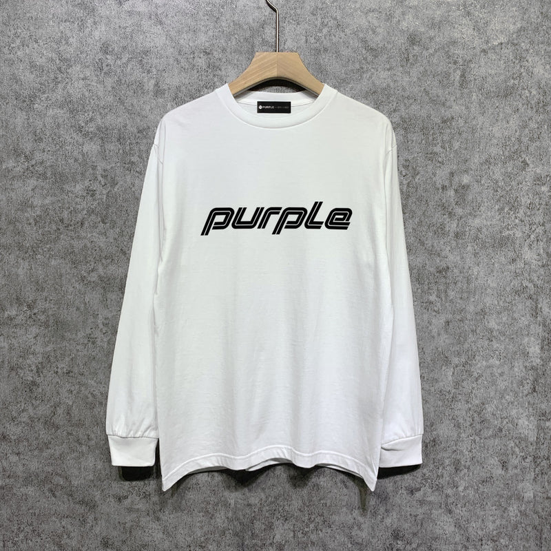 Purple Brand Long Sleeve T-Shirt Fashion Loose Long Sleeve Top