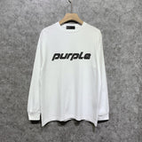 Purple Brand Long Sleeve T-Shirt Fashion Loose Long Sleeve Top