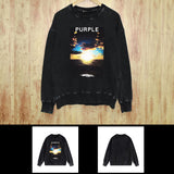Purple Brand Distressed Sweatshirt Retro Vintage Crew Neck Sweater