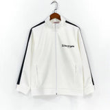 Palm Angle Sweatshirt Palm Angels Black and White Striped Stand Collar Jacket Men and Women Loose Sports