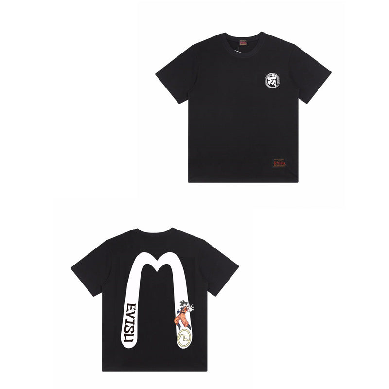 Evisu T Shirts Loose Dragon Ball “Sun Goku” Print