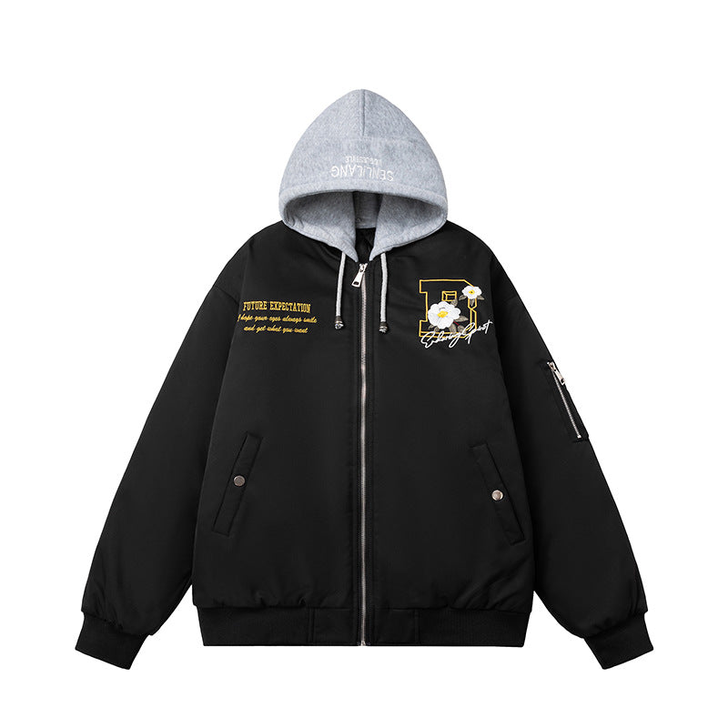 Men Vintage Jackets Baseball Jacket Embroidered Couple Trend Jacket