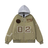 Men Vintage Jackets Baseball Collar Cotton Jacket Casual Warm Baseball Jacket Padded Cotton