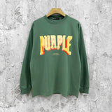 Purple Brand Long Sleeve T-Shirt Fashion Loose Long Sleeve Top