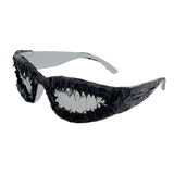 Trendy punk glasses dark style