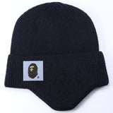 Stussy Hat Winter Knitted Hat Men's and Women's Warm Ear Protector Outdoor Wool Hat