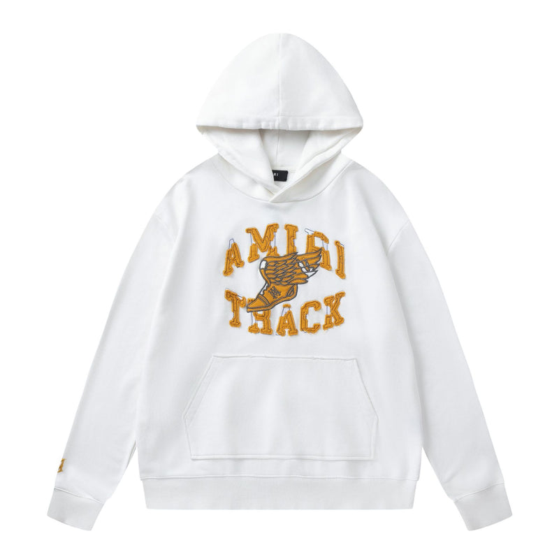 Amiri Hoodie AMI Winged Shoes Letter Pattern Hooded Sweater
