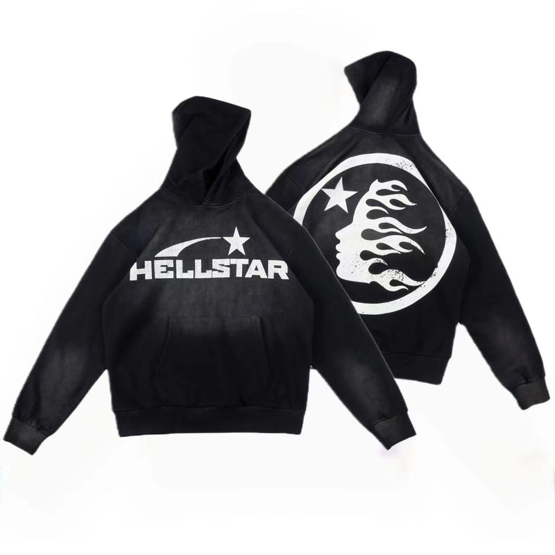 HS Hoodie Vintage Distressed Creative Printing