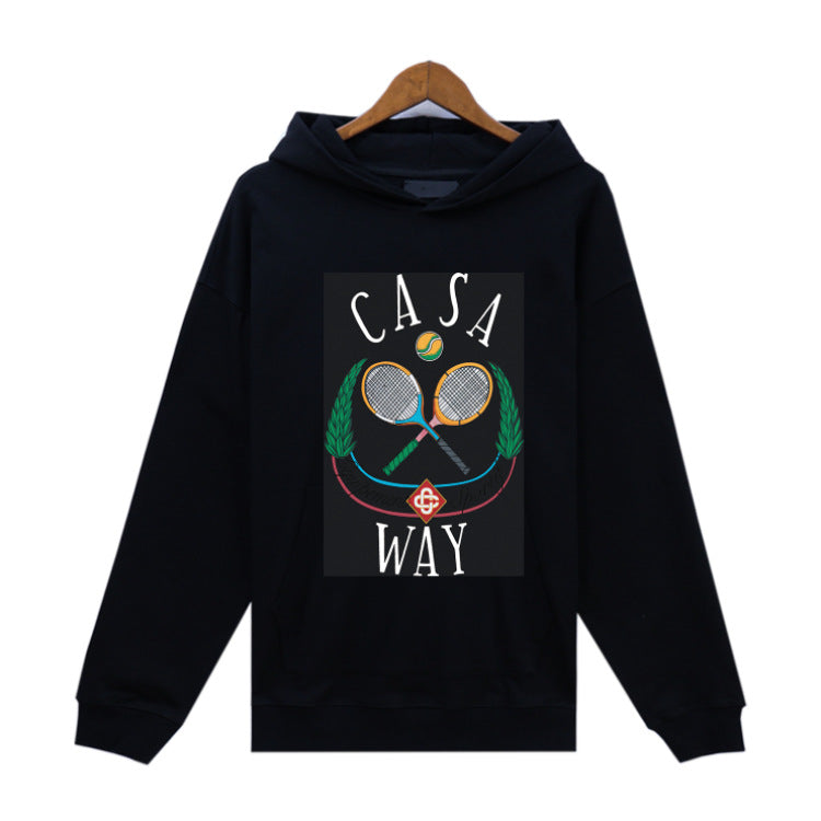 Casablanca Hoodie Autumn/Winter Letter Print Hooded Sweater
